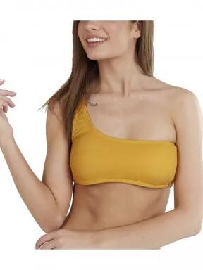 Fundango Madison One Shoulder Top női bikini felső narancssárga színben 1