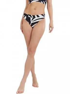 Fundango Sahara Mid Waist Full Bottoms női bikini alsó fekete színben 1