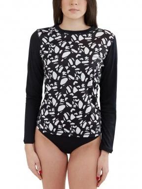 Fundango Loren Long Sleeve Rashguard női hosszú ujjú lycra fekete színben 1