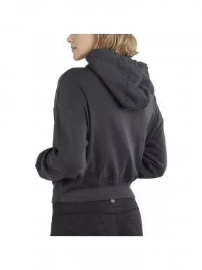 Fundango Draug Crop Hoodie női kapucnis pulóver szürke színben 3
