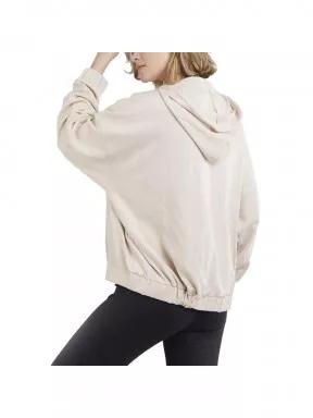Fundango Echo Loose Hoodie női kapucnis pulóver homok színben 3