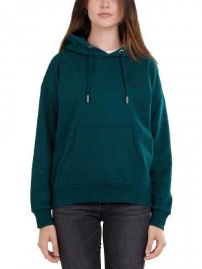 Fundango Haley Hooded Sweatshirt női kapucnis pulóver zöld színben 1
