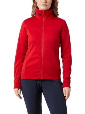 Helly Hansen W Crew Fleece Jacket női polár pulóver piros színben 1
