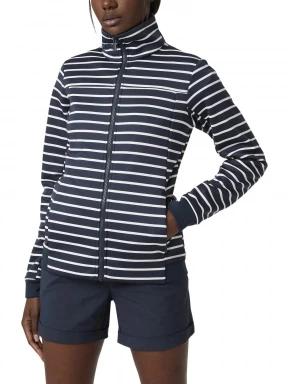 Helly Hansen W Crew Fleece Jacket női polár pulóver kék színben 1