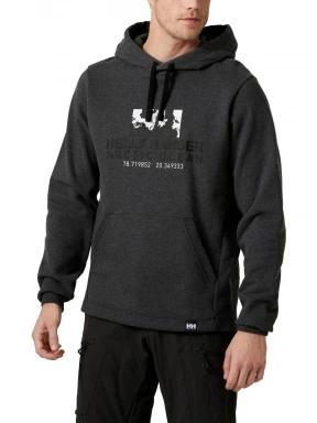 Helly Hansen Arctic Ocean Hoodie férfi kapucnis pulóver szürke színben 1