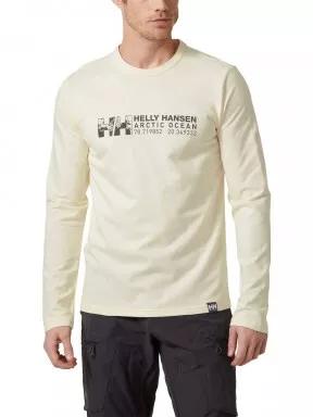 Helly Hansen Arctic Ocean Long Sleeve férfi hosszú ujjú póló fehér színben 1