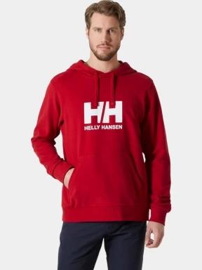 Helly Hansen Hh Logo Hoodie 2.0 férfi kapucnis pulóver piros színben 1