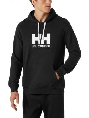 Helly Hansen Hh Logo Hoodie férfi kapucnis pulóver fekete színben 1