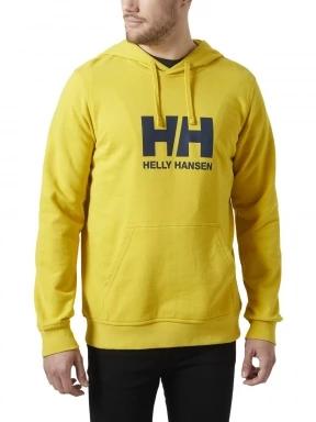 Helly Hansen Hh Logo Hoodie férfi kapucnis pulóver sárga színben 1