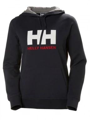 Helly Hansen W Hh Logo Hoodie női kapucnis pulóver sötétkék színben 1