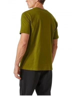 Helly Hansen Hh Logo T-Shirt férfi rövid ujjú póló oliva színben 3