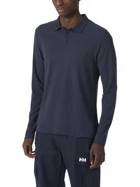 Helly Hansen Crewline Ls Polo férfi hosszú ujjú póló sötétkék színben 1