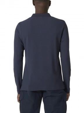 Helly Hansen Crewline Ls Polo férfi hosszú ujjú póló sötétkék színben 3