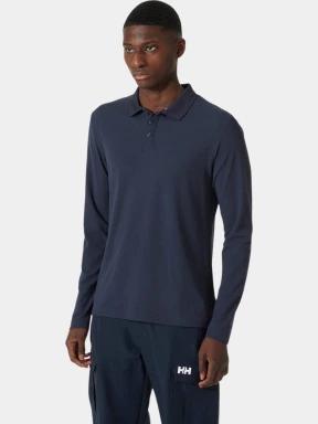 Helly Hansen Crewline Ls Polo férfi hosszú ujjú póló sötétkék színben 1
