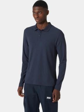 Helly Hansen Crewline Ls Polo férfi hosszú ujjú póló sötétkék színben 1