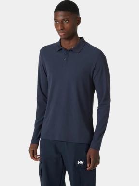 Helly Hansen Crewline Ls Polo férfi hosszú ujjú galléros póló sötétkék színben 1