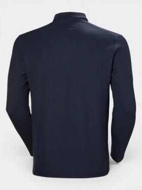 Helly Hansen Crewline Ls Polo férfi hosszú ujjú galléros póló sötétkék színben 3