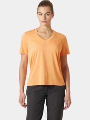 Helly Hansen W Salt Breeze V-Neck női rövid ujjú sport póló narancssárga színben 1
