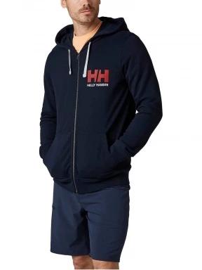 Helly Hansen Hh Logo Full Zip Hoodie férfi kapucnis pulóver sötétkék színben 1