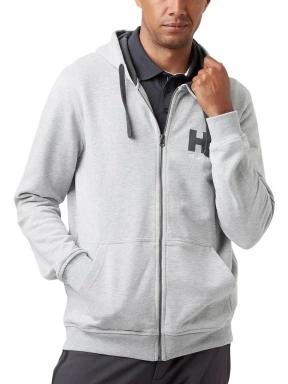 Helly Hansen Hh Logo Full Zip Hoodie férfi kapucnis pulóver szürke színben 1