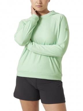 Helly Hansen W Inshore Hoodie női kapucnis pulóver zöld színben 1
