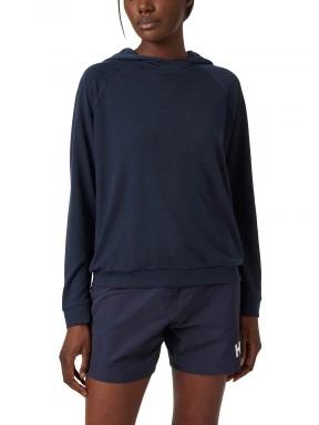Helly Hansen W Inshore Hoodie női kapucnis pulóver sötétkék színben 1