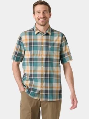 Helly Hansen Fjord Qd Ss Shirt 2.0 férfi rövid ujjú ing zöld színben 1