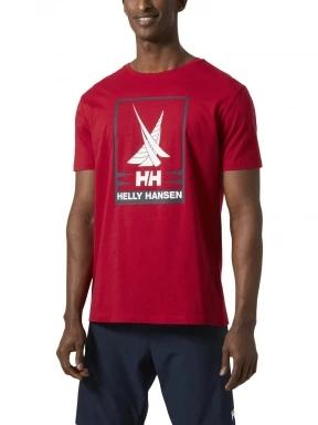 Helly Hansen Shoreline T-Shirt 2.0 férfi rövid ujjú póló piros színben 1
