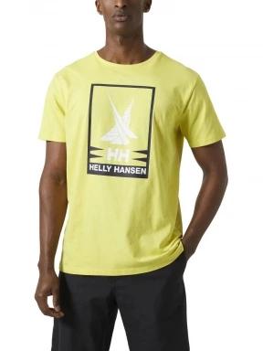Helly Hansen Shoreline T-Shirt 2.0 férfi rövid ujjú póló sárga színben 1