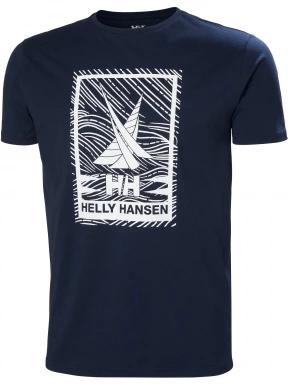 Helly Hansen Shoreline T-Shirt 2.0 férfi rövid ujjú póló sötétkék színben 1