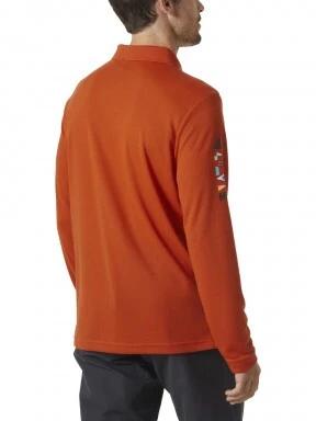 Helly Hansen Skagerrak Quickdry Rugger férfi galléros póló narancssárga színben 3