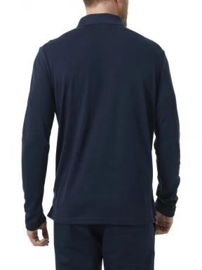 Helly Hansen Skagerrak Quickdry Rugger férfi hosszú ujjú póló sötétkék színben 3