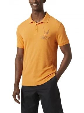 Helly Hansen Hp Race Polo férfi rövid ujjú sport póló narancssárga színben 1
