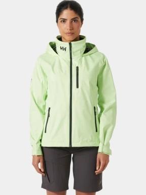 Helly Hansen W Crew Hooded Jacket 2.0 női vitorlás kabát zöld színben 1