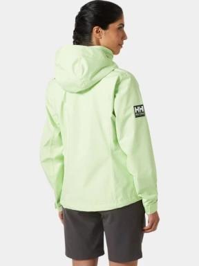 Helly Hansen W Crew Hooded Jacket 2.0 női vitorlás kabát zöld színben 3