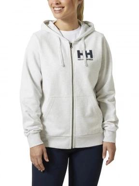 Helly Hansen W Hh Logo Full Zip Hoodie 2.0 női kapucnis pulóver szürke színben 1