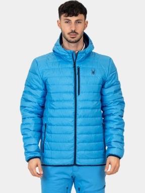 Spyder Zenith Hooded Down Jacket férfi steppelt átmeneti kabát kék színben 1
