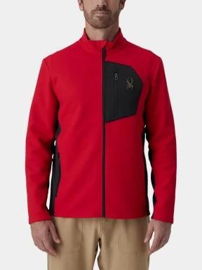 Spyder Bandit Sweater Fleece Jacket férfi polár pulóver piros színben 1