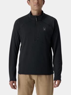 Spyder Gridweb Fleece 1/2 Zip férfi polár pulóver fekete színben 1