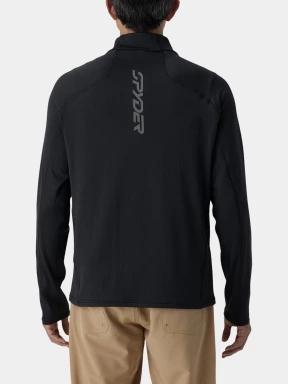 Spyder Gridweb Fleece 1/2 Zip férfi polár pulóver fekete színben 3