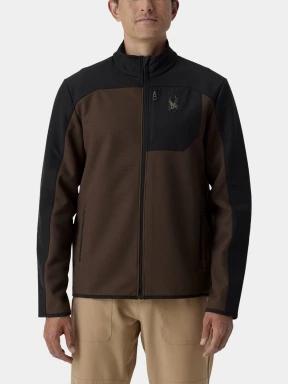 Spyder Web Shellfleece Jacket férfi polár pulóver barna színben 1