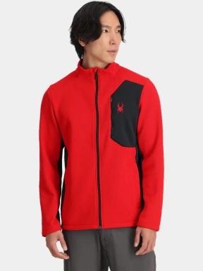 Spyder Bandit Jacket férfi polár pulóver piros színben 1