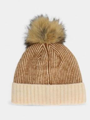 Spyder Plait Pom Hat bojtos sapka homok színben 3