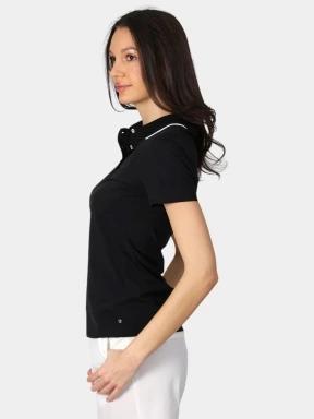 Luhta Luhta Halkokari női galléros póló fekete színben 3