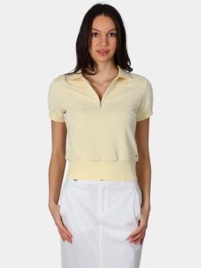 Luhta Luhta Ilmala női galléros póló sárga színben 1