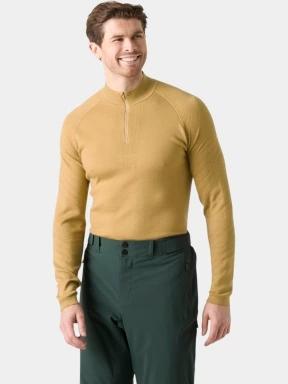 Helly Hansen Lifa Merino Knitevo 1/2 Zip férfi aláöltöző felső barna színben 1