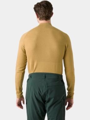 Helly Hansen Lifa Merino Knitevo 1/2 Zip férfi aláöltöző felső barna színben 3