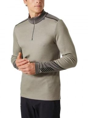 Helly Hansen Lifa Merino Midweight 1/2 Zip férfi aláöltöző felső szürke színben 1