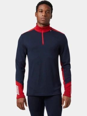 Helly Hansen Lifa Merino Midweight 1/2 Zip férfi aláöltöző felső sötétkék színben 1