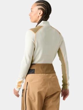 Helly Hansen W Lifa Merino Midw 1/2 Zip női aláöltöző felső homok színben 3